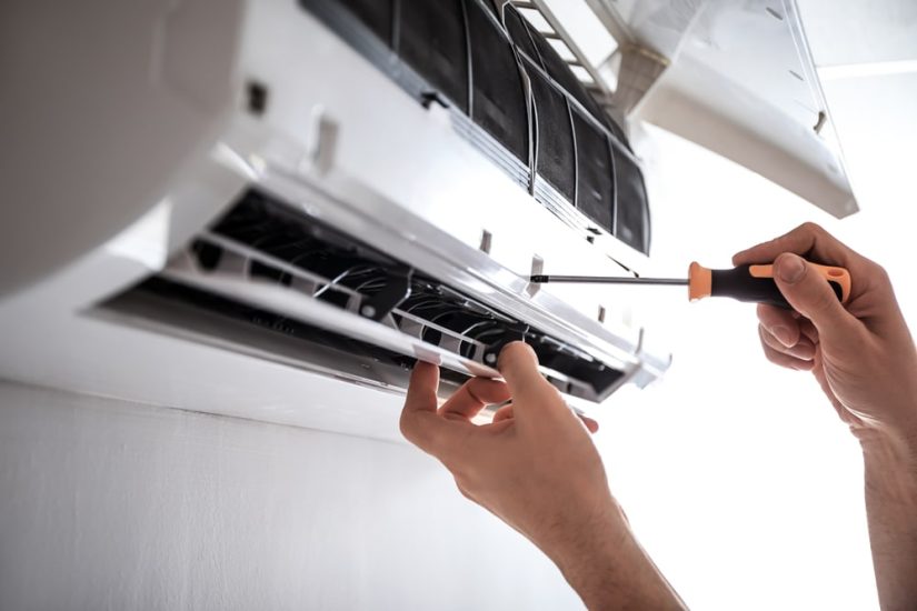 Photo of air conditioner installation